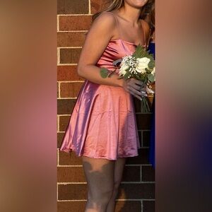 Windsor Pink Satin Dress